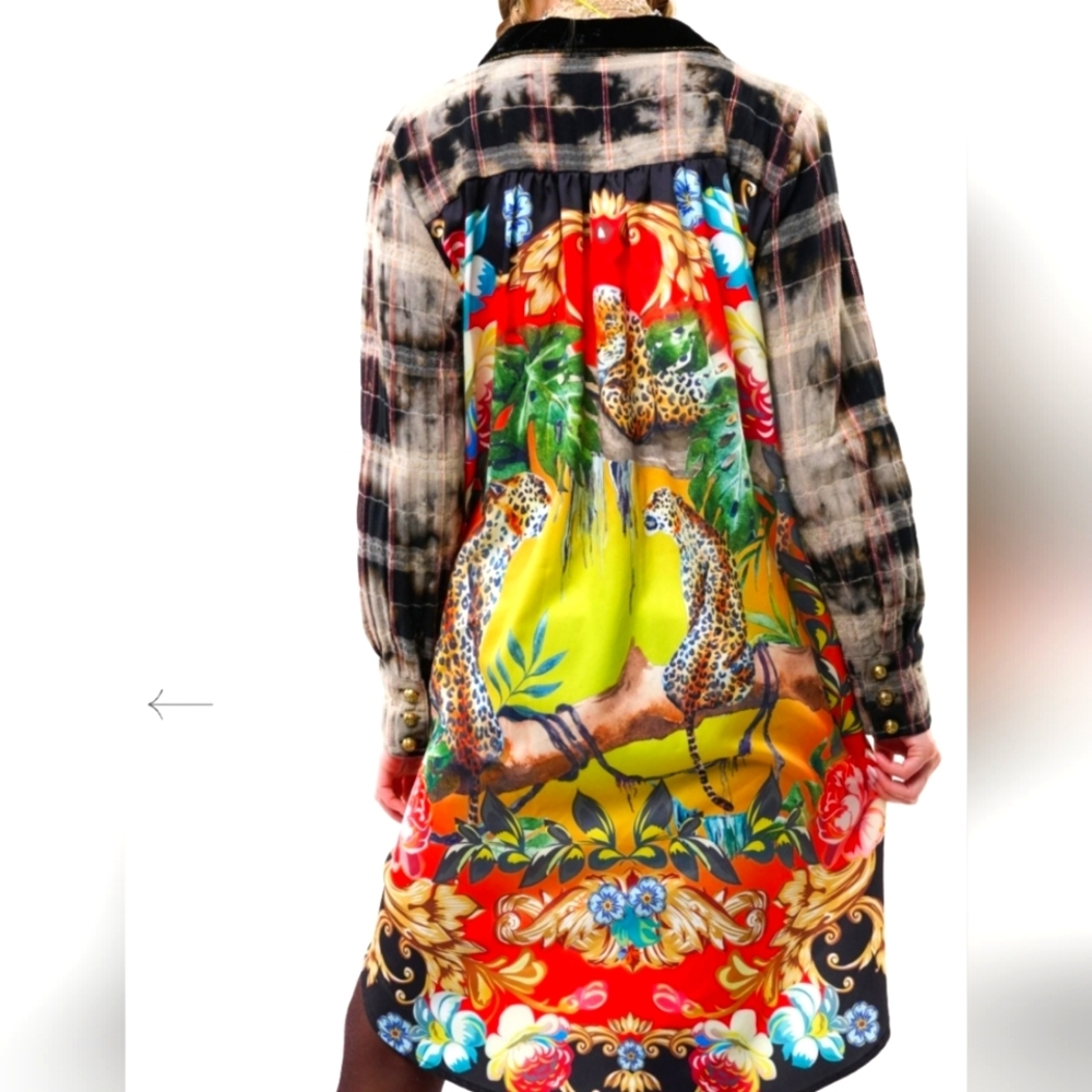 ARATTA Queen‎ Rules Shirt Dress Sz M NWT MSRP $226 FREE ARATTA BROOCH Included
